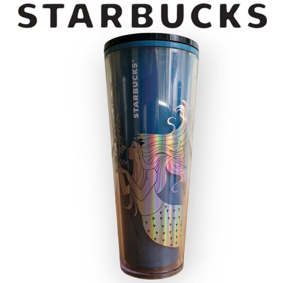 Starbucks 24oz Blue Mermaid Siren Tumbler Holiday 2021 - Picture 1 of 5